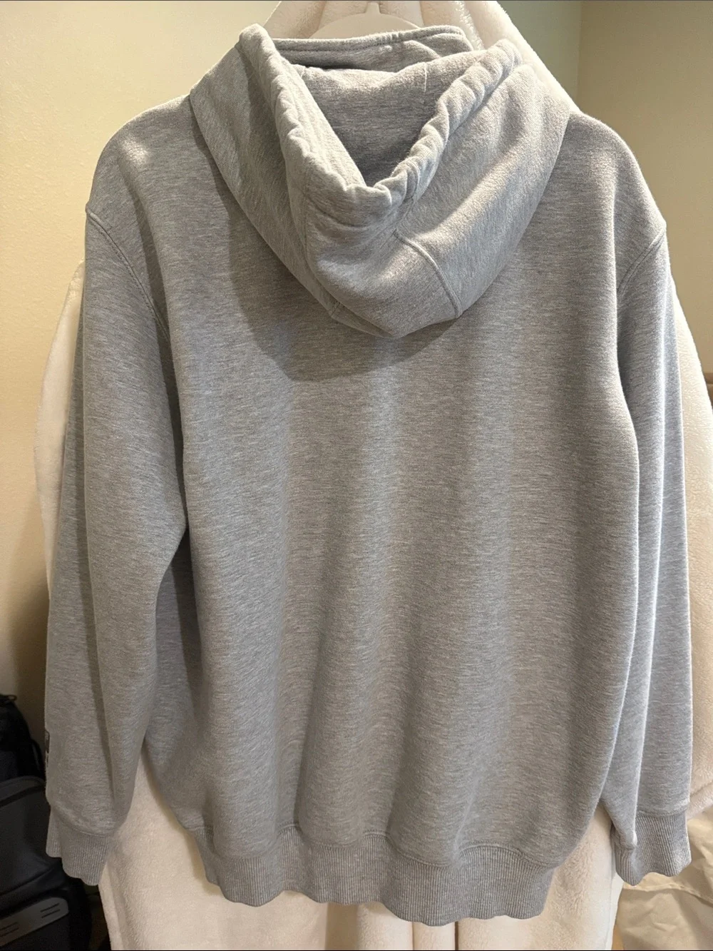 Carhartt Light Grey Quarter-Zip Hooded Sweatshirt